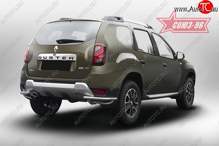 8 189 р. Угловая защита заднего бампера диаметром трубы 42 мм SOUZ-96  Renault Duster  HS (2015-2021) рестайлинг  с доставкой в г. Пермь