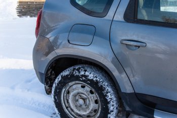 4 099 р. Защитные накладки на арки ArtForm Renault Duster HS рестайлинг (2015-2021) (Поверхность: шагрень)  с доставкой в г. Пермь. Увеличить фотографию 2