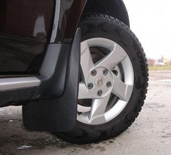 1 809 р. Брызговики Duster-Guard ПЕРЕДНИЕ широкие (2 шт.) RENAULT Duster 2012-2020  Renault Duster HS рестайлинг (2015-2021) (Передние)  с доставкой в г. Пермь. Увеличить фотографию 3