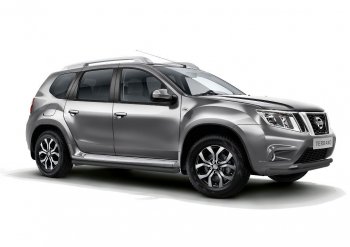 Защита порогов вогнутая из трубы Ø63 Petroil Tuning Nissan Terrano  D10 (2013-2022), Renault Duster  HS (2010-2021) (шагрень ППК)