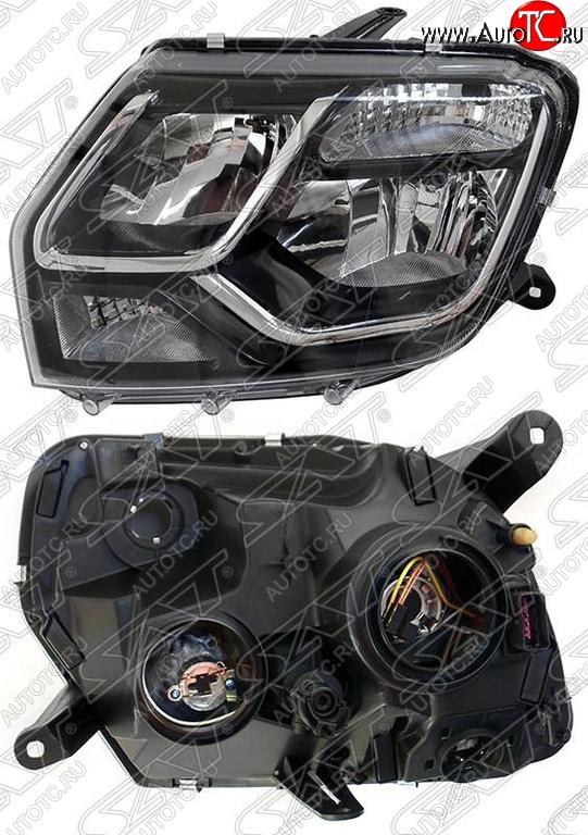 4 289 р. Левая фара SAT Renault Duster HS рестайлинг (2015-2021)  с доставкой в г. Пермь