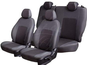 5 399 р. Чехлы для сидений Lord Autofashion Дублин (жаккард, 60/40)  Renault Duster  HS (2015-2021) рестайлинг (Оникс серый, вставка Сеул серый)  с доставкой в г. Пермь. Увеличить фотографию 3