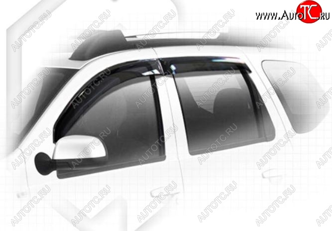 2 199 р. Дефлектора окон CA-Plastiс Renault Duster HS дорестайлинг (2010-2015) (Classic полупрозрачный, Без хром.молдинга)  с доставкой в г. Пермь