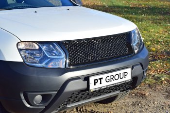 8 669 р. Решетка радиатора Petroil Tuning  Renault Duster  HS (2010-2015) дорестайлинг  с доставкой в г. Пермь. Увеличить фотографию 2