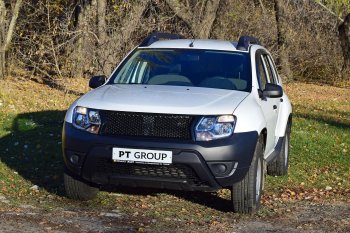 8 669 р. Решетка радиатора Petroil Tuning  Renault Duster  HS (2010-2015) дорестайлинг  с доставкой в г. Пермь. Увеличить фотографию 3
