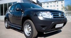 12 849 р. Одинарная защита переднего бампера диаметром 42 мм (4x2) SLITKOFF  Renault Duster  HS (2010-2015) дорестайлинг  с доставкой в г. Пермь. Увеличить фотографию 4