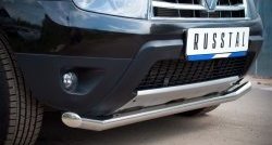 14 499 р. Одинарная защита переднего бампера диаметром 63 мм (4x4) SLITKOFF  Renault Duster  HS (2010-2015) дорестайлинг  с доставкой в г. Пермь. Увеличить фотографию 2