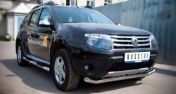 14 499 р. Одинарная защита переднего бампера диаметром 63 мм (4x4) SLITKOFF  Renault Duster  HS (2010-2015) дорестайлинг  с доставкой в г. Пермь. Увеличить фотографию 3