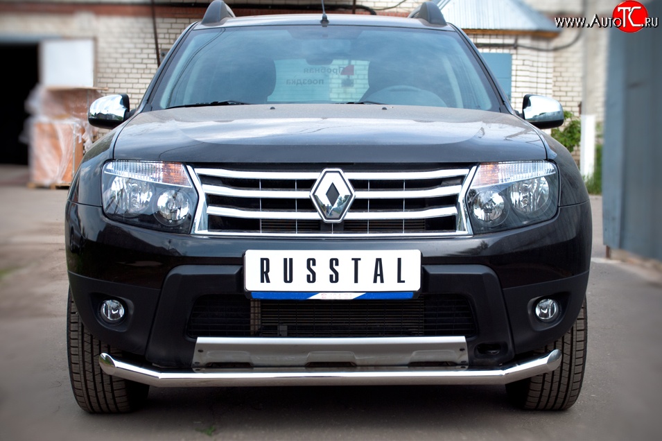 14 499 р. Одинарная защита переднего бампера диаметром 63 мм (4x4) SLITKOFF  Renault Duster  HS (2010-2015) дорестайлинг  с доставкой в г. Пермь