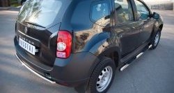 12 849 р. Защита заднего бампера (Ø42 мм, нержавейка, 4х2) SLITKOFF  Renault Duster  HS (2010-2015) дорестайлинг  с доставкой в г. Пермь. Увеличить фотографию 4