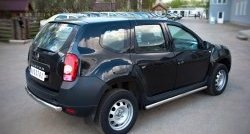 13 549 р. Одинарная защита заднего бампера из трубы диаметром 63 мм (4x2) SLITKOFF  Renault Duster  HS (2010-2015) дорестайлинг  с доставкой в г. Пермь. Увеличить фотографию 2