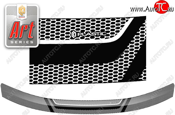 2 159 р. Дефлектор капота CA-Plastiс  Renault Duster  HS (2010-2015) дорестайлинг (Серия Art черная)  с доставкой в г. Пермь