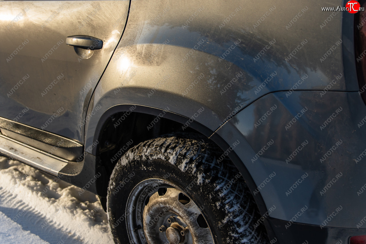 4 099 р. Защитные накладки на арки ArtForm Renault Duster HS дорестайлинг (2010-2015) (Поверхность: шагрень)  с доставкой в г. Пермь