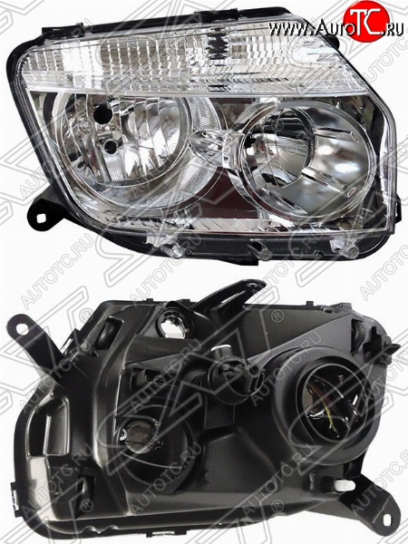 3 099 р. Правая фара передняя SAT (хром) Renault Duster HS дорестайлинг (2010-2015)  с доставкой в г. Пермь