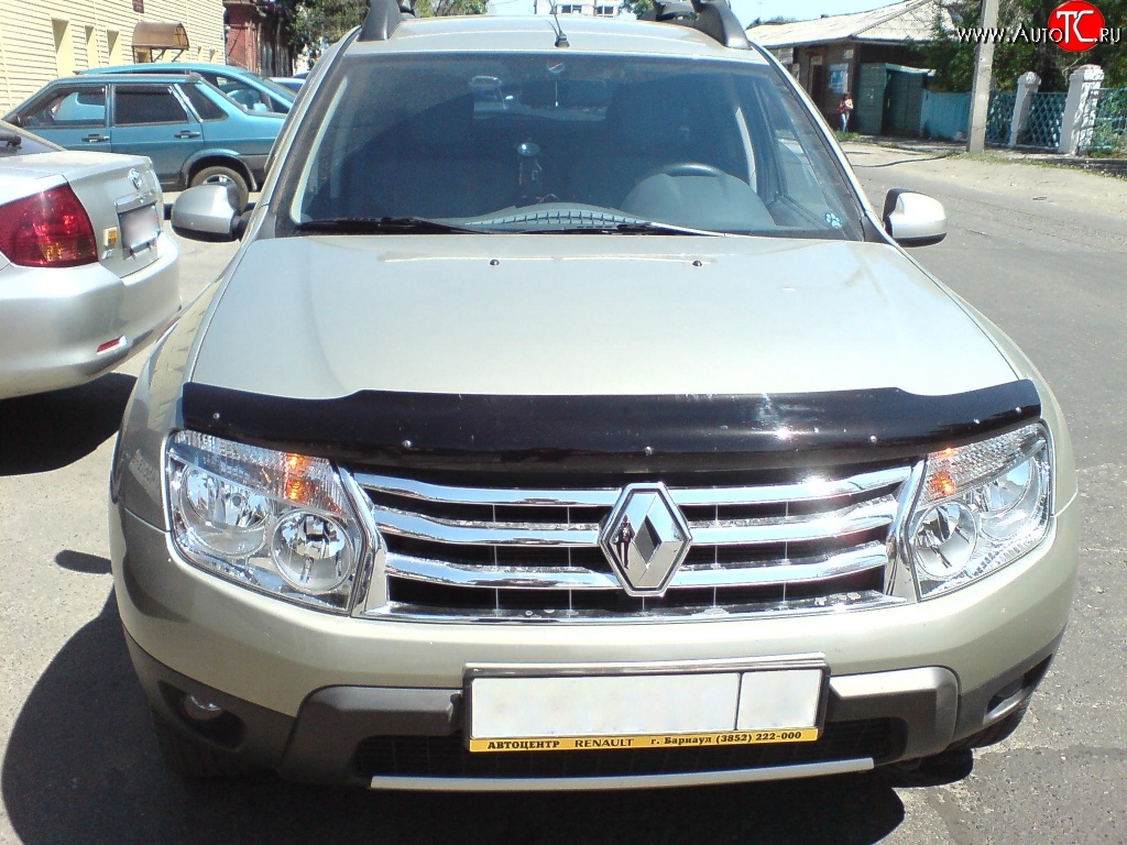 3 299 р. Дефлектор капота NovLine Renault Duster HS дорестайлинг (2010-2015)  с доставкой в г. Пермь