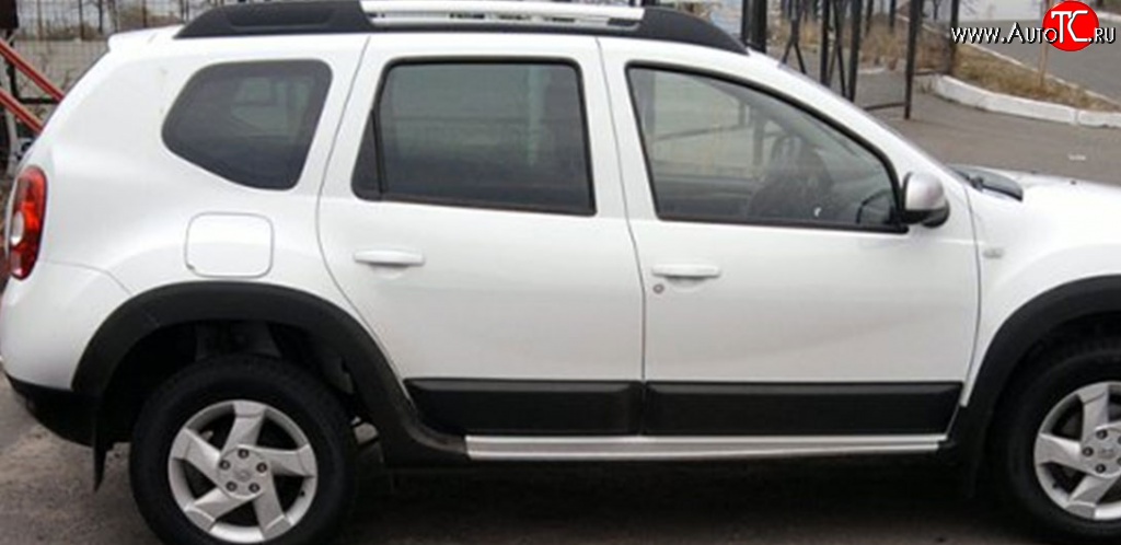 6 799 р. Молдинги дверей (комплект) RussArtel Renault Duster HS дорестайлинг (2010-2015) (Поверхность шагрень)  с доставкой в г. Пермь