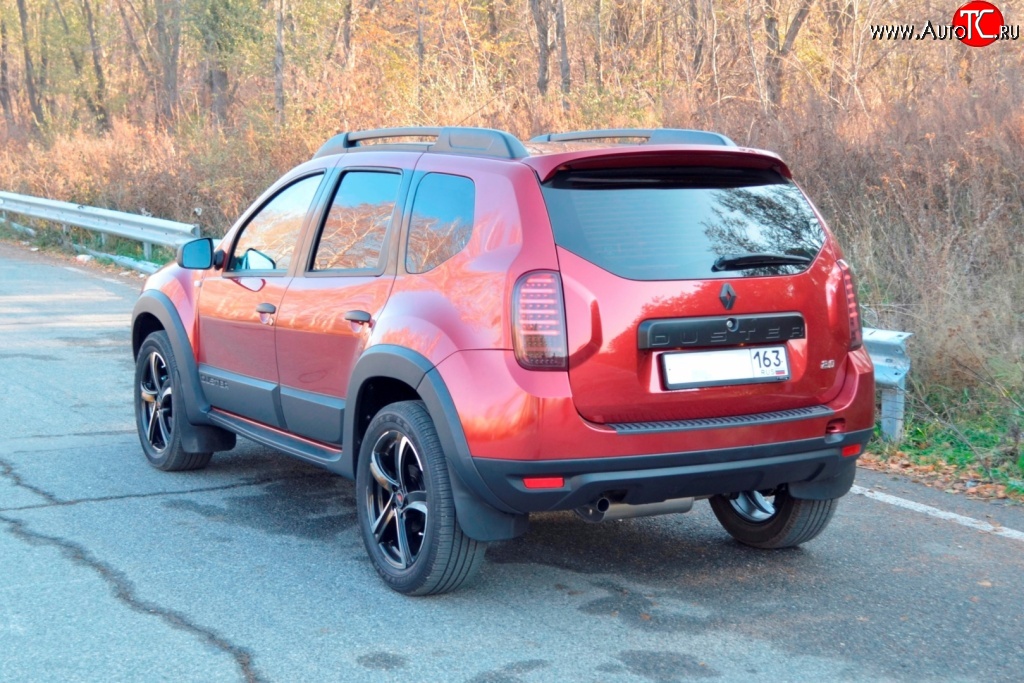 1 249 р. Накладка защитная на верх заднего бампера Kart RS DL Renault Duster HS дорестайлинг (2010-2015)  с доставкой в г. Пермь