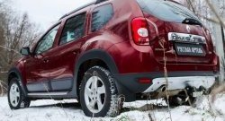 4 999 р. Накладка на задний бампер RA  Renault Duster  HS (2010-2015) дорестайлинг (Поверхность шагрень (серый металлик))  с доставкой в г. Пермь. Увеличить фотографию 2