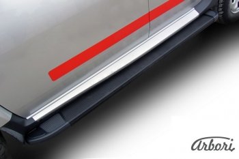 11 609 р. Порожки для ног Arbori Optima Black Renault Duster HS дорестайлинг (2010-2015)  с доставкой в г. Пермь. Увеличить фотографию 2