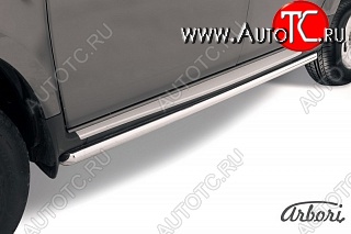 13 499 р. Защита штатных порогов Arbori (нержавейка, d42 mm).  Renault Duster  HS (2010-2015) дорестайлинг  с доставкой в г. Пермь