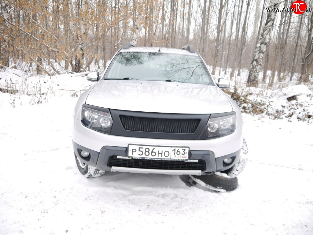 4 599 р. Решётка радиатора DM-Style Renault Duster HS дорестайлинг (2010-2015) (Без сетки, Неокрашенная глянец (под окраску))  с доставкой в г. Пермь