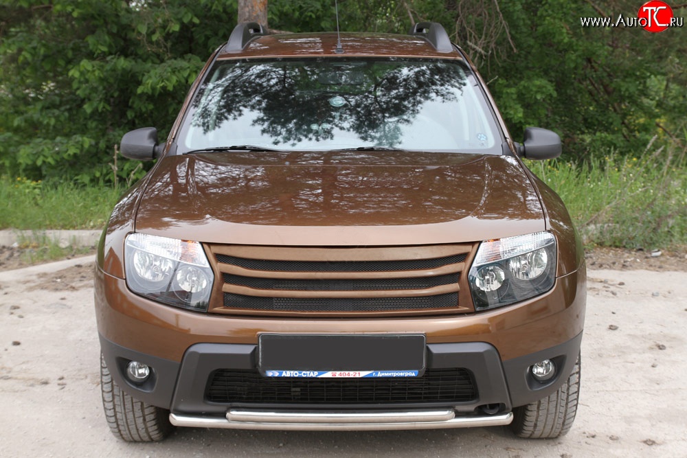 5 399 р. Решётка радиатора RA Renault Duster HS рестайлинг (2015-2021) (Неокрашенная)  с доставкой в г. Пермь