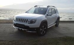 3 299 р. Решётка радиатора Sport Renault Duster HS дорестайлинг (2010-2015) (Неокрашенная)  с доставкой в г. Пермь. Увеличить фотографию 4