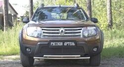 2 279 р. Защитная сетка решетки переднего бампера (без дхо и без обвеса) РА Renault Duster HS дорестайлинг (2010-2015)  с доставкой в г. Пермь. Увеличить фотографию 2