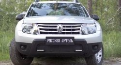 2 249 р. Защитная сетка решетки переднего бампера (с дхо без обвеса) РА Renault Duster HS дорестайлинг (2010-2015)  с доставкой в г. Пермь. Увеличить фотографию 3