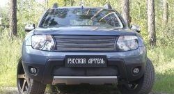 2 279 р. Защитная сетка решетки переднего бампера (с обвесом без дхо) РА Renault Duster HS дорестайлинг (2010-2015)  с доставкой в г. Пермь. Увеличить фотографию 3