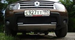 2 099 р. Сетка (с вырезами под ДХО) на бампер Russtal (черная) Renault Duster HS дорестайлинг (2010-2015)  с доставкой в г. Пермь. Увеличить фотографию 2
