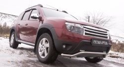 1 449 р. Зимняя заглушка решетки переднего бампера (с дхо и обвесом) РА  Renault Duster  HS (2010-2015) дорестайлинг  с доставкой в г. Пермь. Увеличить фотографию 2