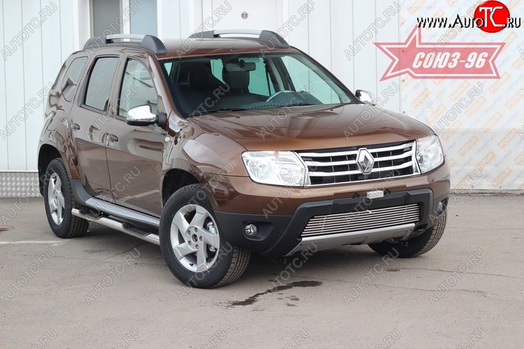 5 399 р. Декоративный элемент воздухозаборника Souz-96 (d10) Renault Duster HS дорестайлинг (2010-2015) (Для машин без ДХО)  с доставкой в г. Пермь
