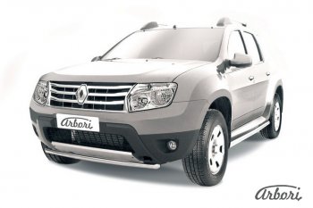 Защита переднего бампера Arbori Renault Duster HS дорестайлинг (2010-2015)