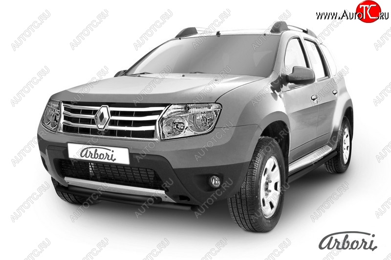5 489 р. Защита переднего бампера Arbori Renault Duster HS дорестайлинг (2010-2015)  с доставкой в г. Пермь