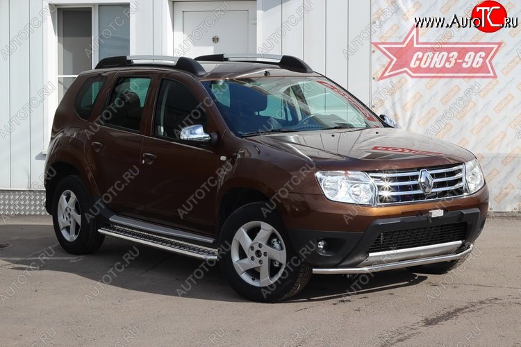 10 979 р. Защита переднего бампера одинарная Souz-96 (d42).  Renault Duster  HS (2010-2015) дорестайлинг  с доставкой в г. Пермь