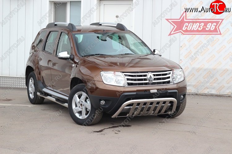 16 469 р. Защита переднего бампера Souz-96 (d60)  Renault Duster  HS (2010-2015) дорестайлинг  с доставкой в г. Пермь