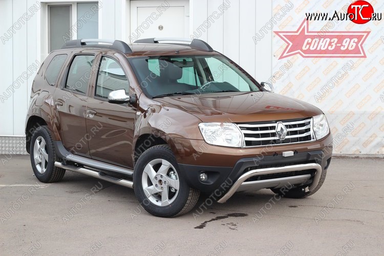 12 419 р. Защита переднего бампера Souz-96 (d60)  Renault Duster  HS (2010-2015) дорестайлинг  с доставкой в г. Пермь