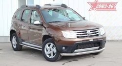 Защита переднего бампера одинарная Souz-96 (d76) Renault Duster  HS (2010-2015) дорестайлинг