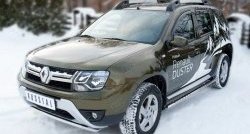 11 349 р. Защита переднего бампера (Ø42 мм волна, нержавейка) SLITKOFF  Renault Duster  HS (2015-2021) рестайлинг  с доставкой в г. Пермь. Увеличить фотографию 4