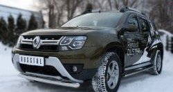 11 399 р. Одинарная защита переднего бампера диаметром 63 мм (рестайлинг) SLITKOFF  Renault Duster  HS (2010-2021) дорестайлинг, рестайлинг  с доставкой в г. Пермь. Увеличить фотографию 4