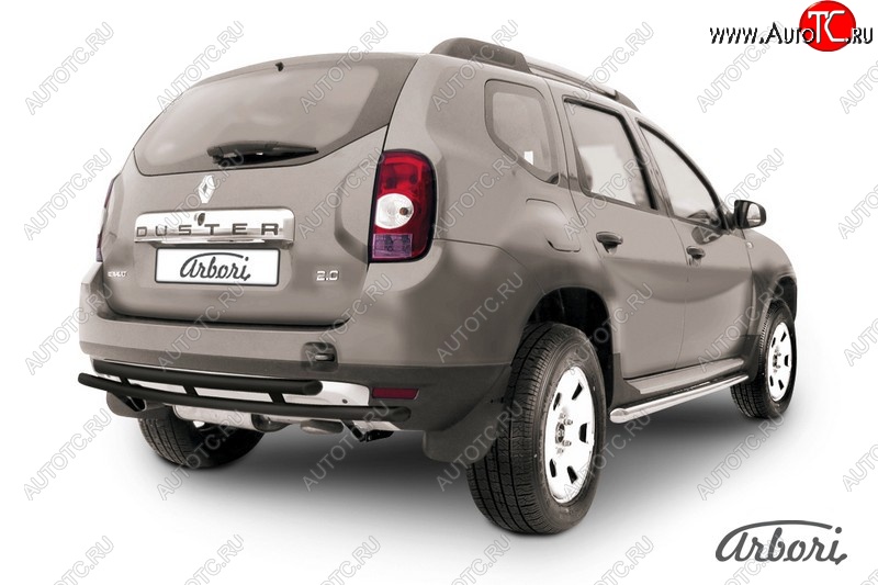 5 399 р. Защита заднего бампера Arbori Renault Duster HS дорестайлинг (2010-2015)  с доставкой в г. Пермь