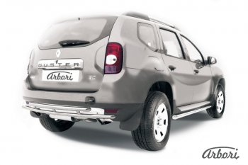 Защита заднего бампера Arbori Renault Duster  HS (2010-2015) дорестайлинг