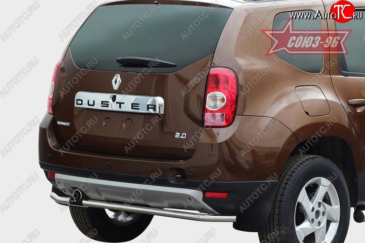 8 414 р. Защита заднего бампера 4x2 Souz-96 (d42)  Renault Duster  HS (2010-2015) дорестайлинг  с доставкой в г. Пермь