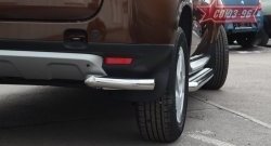 Защита заднего бампера из боковых уголков Souz-96 (d60) Renault Duster  HS (2010-2015) дорестайлинг