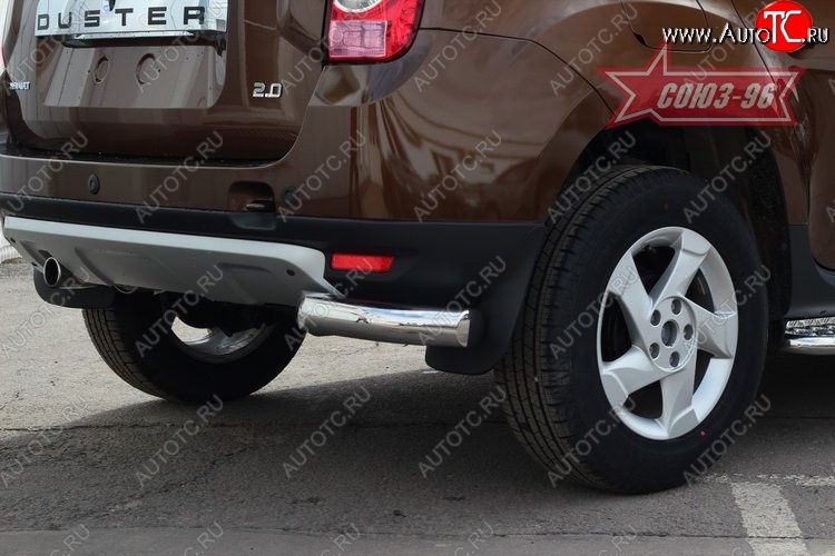 1 169 р. Защита заднего бампера из боковых уголков Souz-96 (d76) Renault Duster HS дорестайлинг (2010-2015)  с доставкой в г. Пермь