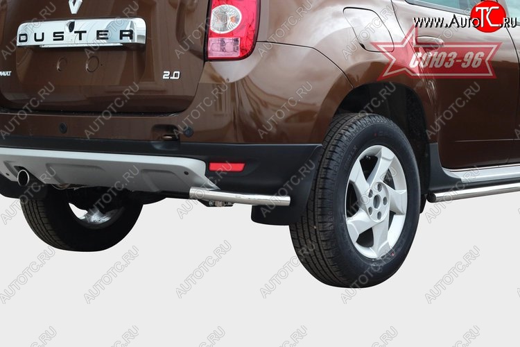 8 189 р. Угловая защита заднего бампера с диаметром 42 мм SOUZ-96  Renault Duster  HS (2010-2015) дорестайлинг  с доставкой в г. Пермь