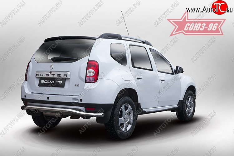 9 899 р. Фигурная защита заднего бампера диаметром 60 мм Souz-96  Renault Duster  HS (2010-2015) дорестайлинг  с доставкой в г. Пермь