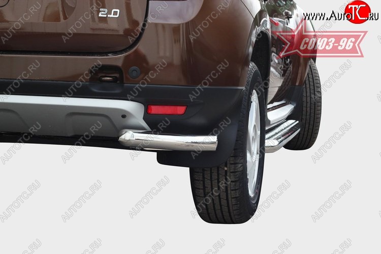 9 404 р. Угловая защита заднего бампера диаметр трубы 60 мм Souz-96  Renault Duster  HS (2010-2015) дорестайлинг  с доставкой в г. Пермь