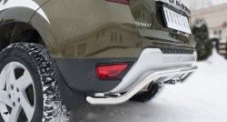 11 249 р. Удлинённая защита заднего бампера из П-образной трубы диаметром 42 мм (рестайлинг) SLITKOFF  Renault Duster  HS (2010-2021) дорестайлинг, рестайлинг  с доставкой в г. Пермь. Увеличить фотографию 3